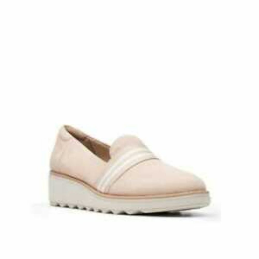 Collection by Clarks Women's Sharon Bay Shoes sz 11 Wide Blush Suede